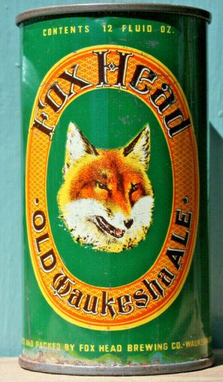 Indoor Gorgeous Colors Fox Head Old Waukesha Ale,  Early 50 