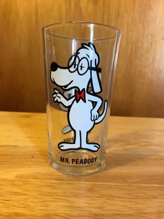 Vintage Character Glass Mr Peabody Pepsi Collector Series P A T Ward