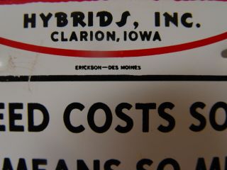 Vintage Hagies Hybrids Clarion Iowa Corn Seed Advertising License Plate Topper 2