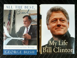 Signed George Hw Bush And Bill Clinton Hardback Set Us President