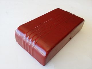 Vintage Art Deco Red Bakelite Chips Box Texas Hold Em Blackjack Poker Chip