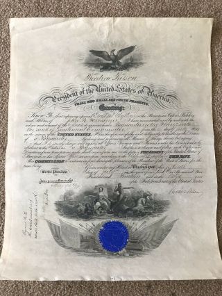 Woodrow Wilson 1914 Document Signed As President - Great Military Appointment