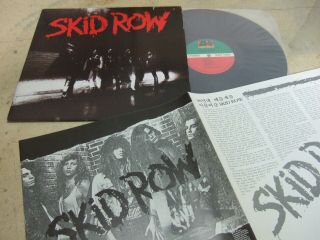 Skid Row S/t 1989 Korea Vinyl Lp 12 " W/insert Ex Atlantic Hard Rock Metal