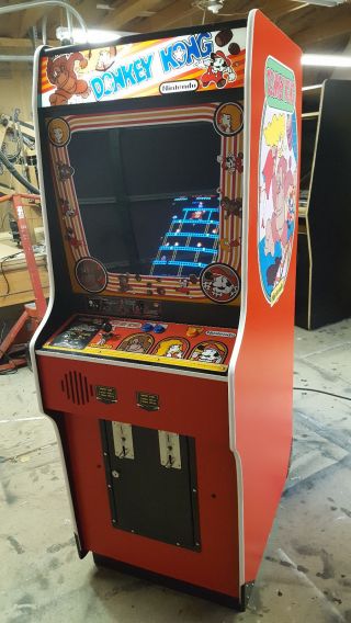 Donkey Kong Fully Restored,  Painted Red,  Video Arcade Game W/