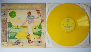 Elton John Yellow Vinyl Goodbye Yellow Brick Road Uk Double Lp Near Mint/ex