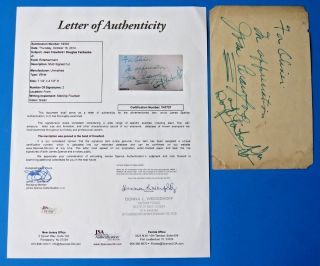 Joan Crawford & Douglas Fairbanks Jr.  Signed 7.  25x4.  5 Paper Jsa Loa Y41737