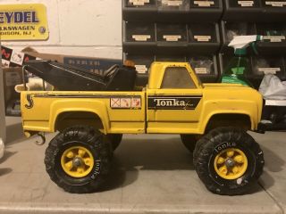 Vintage Tonka Pickup Tow Truck Wrecker Mr 970 Pressed Steel Toy