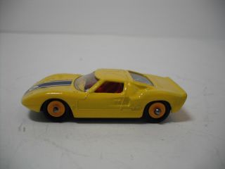 Vintage 1965 Matchbox Lesney 41C FORD GT; WHITE RESTORED TO RARE YELLOW 6. 8