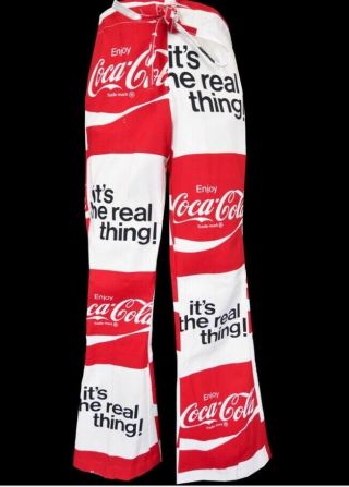 Men’s Women’s Coca Cola Vtg 70s Summer Pants Dead Stock Nos