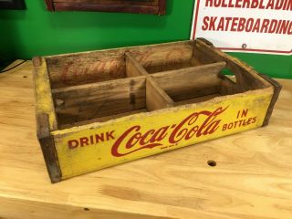 Yellow Coca Cola Wooden Coke case / crate Chattanooga,  TN 1967 1 3
