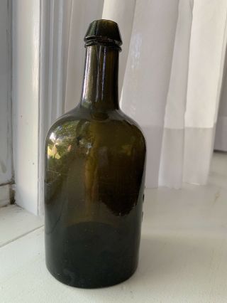 antique clark and white Saratoga mineral water bottle 6