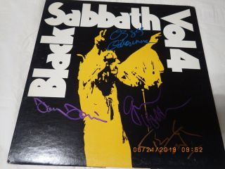Band Signed,  Incl Ozzie 1972 Black Sabbath Vol 4 Vinyl Album With