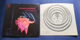 Black Sabbath Paranoid 1st Press Jim Simpson Big Bear Large Vertigo Swirl.  Ex/ex
