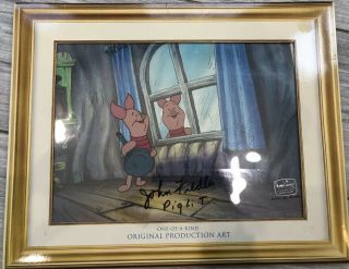 Disney Tv Production Cel Of " Piglet " From Winnie The Pooh