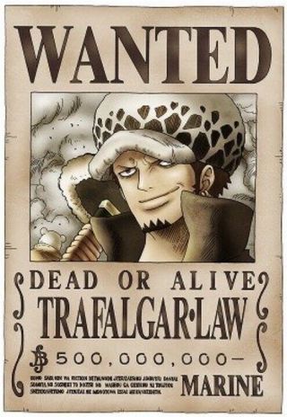 Trafalgar Law One Piece Wanted Poster Official Mugiwara Store Second Edition