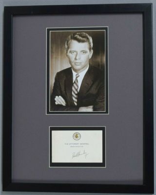 Robert F Kennedy Signed Auto Autograph Attorney General Card John Br Jsa/dna