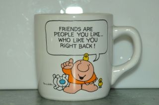 Ziggy " Friends Are People You Like.  " Stoneware Mug Korea