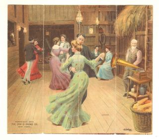 1904 Zon - O - Phone Co.  Talking Machines Victorian Trade Card Flyer -