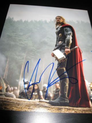 Chris Hemsworth Signed Autograph 8x10 Photo Thor 2 Avengers In Person Auto M