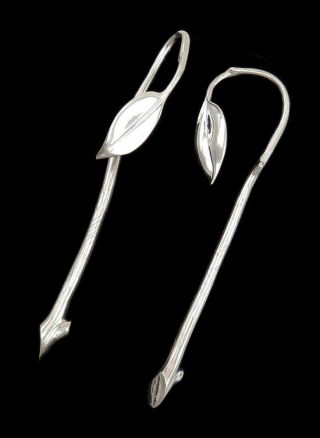 Elegant Pair Tiffany & Co.  Sterling Silver Twig/branch Cocktail Muddler Stirrers