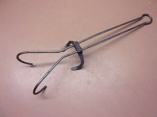 Antique Cast Iron & Wire Sliding Pie Plate Lifter 16 1/2 " Kitchen Harvest Tool
