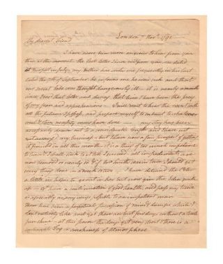 Samuel Ward Rhode Island Revolutionary War Officer 1792 Autograph Letter