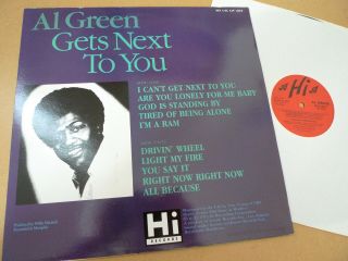 AL GREEN Gets Next To You LP Hi Records HI UK LP 403 VG,  /EX, 2