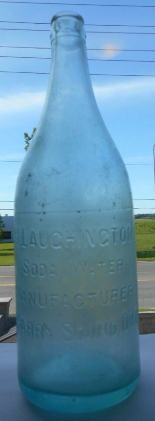 Extremely Rare - H.  Laughington,  Soda Water Manuf.  Parry Sound,  Ontario Canada