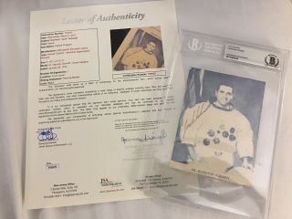 Harrison Jack Schmitt Apollo 17 Astronaut Nasa Beckett Encapsulated And Jsa Loa