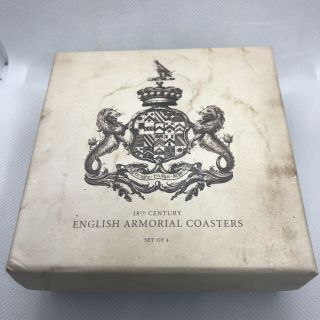 18 Th Century English Armorial Coasters Set Of 4