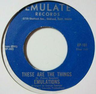 Sweet Soul Funk 45 The Emulations These Are The Things Emulate Listen