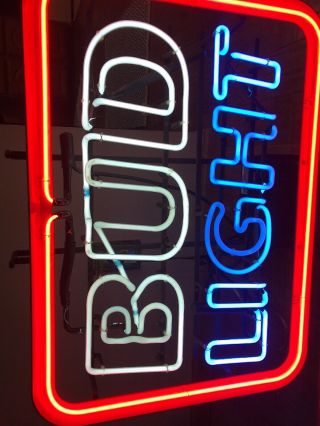 Vintage Bud Light Neon Beer Lighted Bar Sign