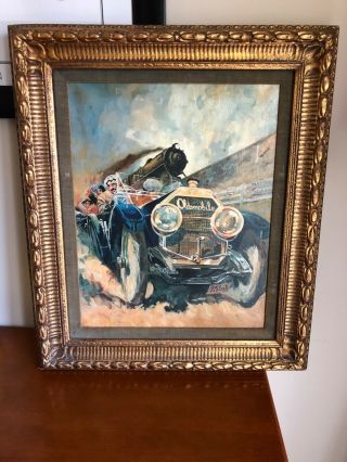 Vintage Oldsmobile " Setting The Pace " Painting William Harnden Foster Art