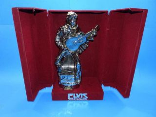Elvis Presley 25th Silver Anniversary Mccormick Ceramic Decanter Music Box
