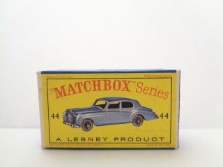 orig.  box - 1958 MOKO Lesney Matchbox No.  44 ' ROLLS - ROYCE SILVER CLOUD ' - - see photos 3