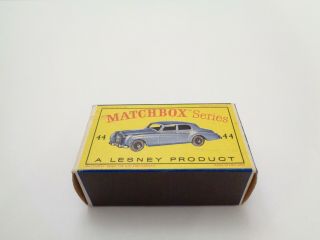 orig.  box - 1958 MOKO Lesney Matchbox No.  44 ' ROLLS - ROYCE SILVER CLOUD ' - - see photos 4