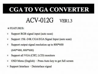 Wei - ya CGA to VGA Converter ACV - 012G For Arcade Video Games 2