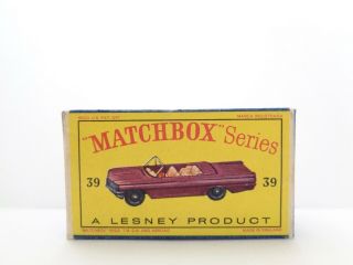 Orig.  Box For 1962 Moko Lesney Matchbox No.  39 