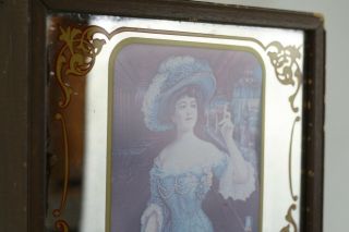 Vintage Pepsi - Cola Advertising Mirrored Wall Clock Victorian Woman Style Mirror 3