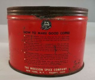 Vintage Advertising Lion ' s Coffee Tin No Lid 783 - W 3