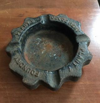 Delco Remy (general Motors) Advertising Ashtray Cast Iron