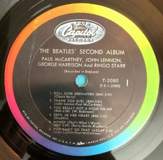 The Beatles Second Album - 1964 US Mono 1st Press T - 2080 VG,  Ultrasonic 4