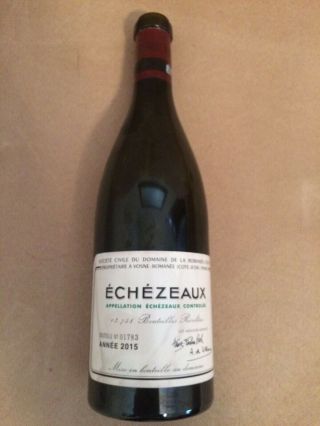 Drc Echezeaux 2015 Empty Bottle Domaine De La Romanee Conti Wine Rare W/cork