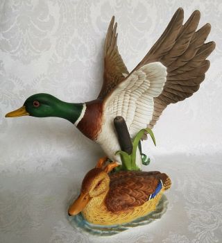 Kaiser Germany Figurine 612 Handpainted Mallard Ducks Signed By Netzsch