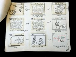 Groovie Goolies 1970 Animation Production 9 Hand Drawn Pages and 9 Final Pages 3