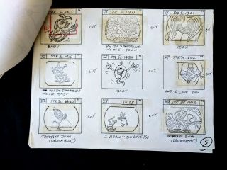 Groovie Goolies 1970 Animation Production 9 Hand Drawn Pages and 9 Final Pages 5
