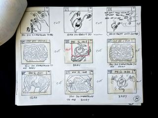 Groovie Goolies 1970 Animation Production 9 Hand Drawn Pages and 9 Final Pages 8