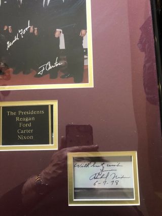Autographed/signed President Display,  Certified Jsa Psa/dna.  Reagan Nixon Ford 3
