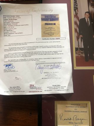 Autographed/signed President Display,  Certified Jsa Psa/dna.  Reagan Nixon Ford 4