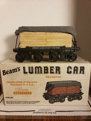 Jim Beam Lumber Car Train Decanter W/ Box